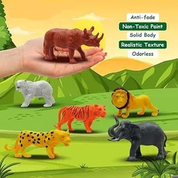 ziqra toys Animals Toy for Kids, Animal Figure Playset, Big and Educational Toys for Kids image 2