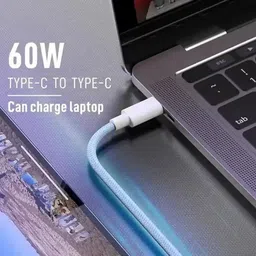 Punnkk USB Type C Cable 1 m Braided USB C to USB C Fast Charging Data Sync.Cable image 2