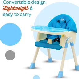 lovely baby Baby High Chair 2 in 1 High Chair Dual Detachable and Adjustable & Net Bucket image 4