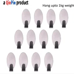 qinpin Strong Adhesive Steel Hooks for Lightweight Items Up to 1kg Hook 1-picture-41