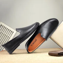 white walkers Premium Leather Ethnic Slip-On Mojari Shoes for Men Party Wear For Men image 4