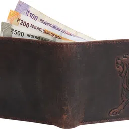 g & h Men Formal, Travel Brown Genuine Leather RFIDWallet image 3