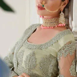 house of common Embroidered Semi Stitched Lehenga Choli image 1