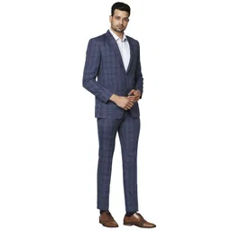 park avenue Men 2PC NOTCH FLEX - S.SLIM Checkered Suit image 2