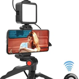 NVIRAV VLOGGING VIDEO MAKER KIT WITH MICROPHONE FOR VIDEO RECORDING WITH LIGHT Tripod Kit-picture-25