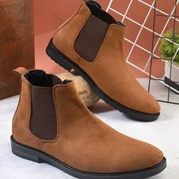 house of common Synthetic Leather Lightweight Comfortable Trendy Walking Chelsea Boots For Men Boots For Men-picture-13