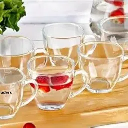 rra traders (Pack of 6) quare Shaped Crystal Clear Tea & Coffee Glass Cup Set of 6(150 ml) Glass Set Water/Juice Glass-picture-32