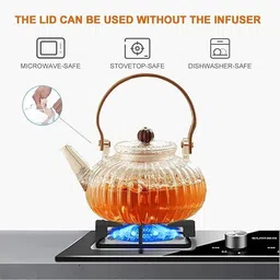 akmor High Borosilicate Glass Teapot Tea Urn image 3