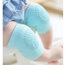 amicikart Baby Crawling Anti-Slip Knee Protector Pads Blue Color Sky Blue Baby Knee Pads image 3