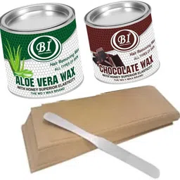 bi - quality product THE ALOEVERA (500G) AND CHOCOLATE (500G) WAX COMBO WITH BEST QUALITY WAX STRIPS AND WAX KNIFE Wax-picture-21