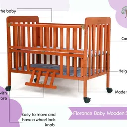 arcedokids Arcedo Florence Wooden Baby Cot walnut image 5