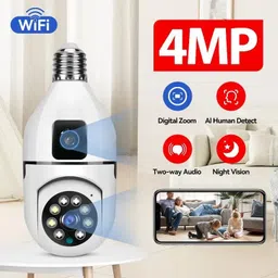 Cxoen 360° WiFi Bulb Camera – Dual Lens, Motion Alerts & Two-Way Audio Security Camera-image-38