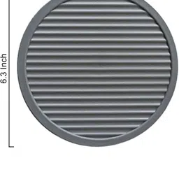 pepplo Pvc Cosater C-A Round_Grey_6,Pack of 6 Silicone Trivet image 2