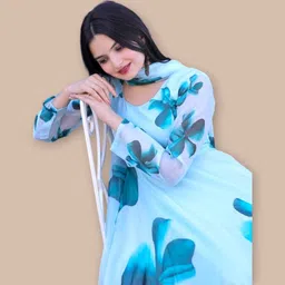 kit villa Net Stitched Anarkali Gown image 2