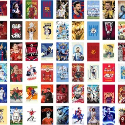 mitasu Football Posters Pack of 54 | Mini Wall Collage Kit | 4x6 Inch Aesthetic Prints for Bedroom, Living Room & Sports Wall Décor Paper Print-picture-12