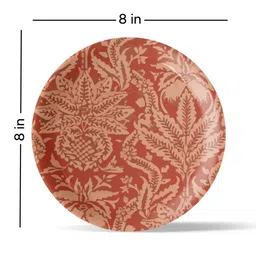 nestroots Ethnic Floral Printed Porcelain Wall Plate image 2