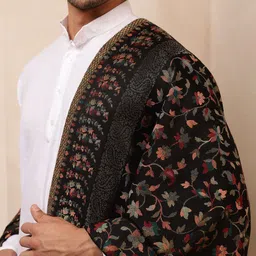 Ravaiyaa - Attitude Is Everything Wool Floral Print Men Shawl image 3