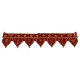 d'dass Traditional Handmade Bandarwal Red Velvet 38 Inch Leaf Torans image 3