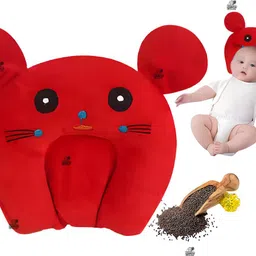 kotton candy Rai Pillow Velvet, Baby Head Shaping Takiya Soft Pillow Infant Mustard Seeds Toons & Characters Baby Pillow Pack of 1-picture-23