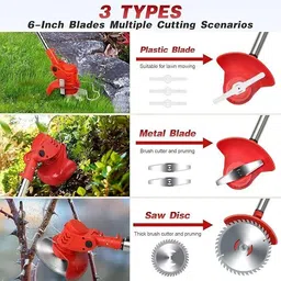 searegal Cordless Grass Cutter Machine for Garden, 24V Brush Cutter Machine Corded & Cordless Grass Trimmer image 3