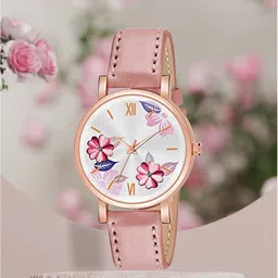 calf & co. New Trandy Stylish Analog Collection Watch_821_Flower_Pink Analog Watch - For Girls 821_Flower_Pink image 3