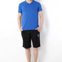 van heusen Solid Men Black Sports Shorts image 5