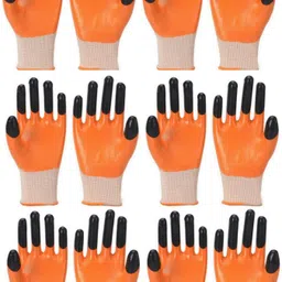 Nitrile Half Coated Heat Resistant Gloves for Gardening Finger & Hand Protection Golf Gloves-image-8