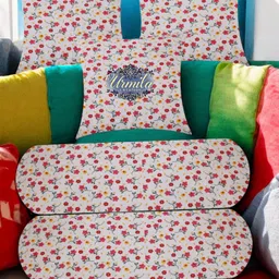 urmila creation Microfibre Bolster Pack of 5 Floral 2 Bolster 3 Cushion-picture-29