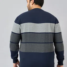 austivo Men Full Sleeve Striped Sweatshirt image 2