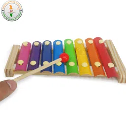 trinkets & more - Xylophone with 8 Nodes 2 Mallets | First Musical Sound Instrument Toy | Birthday Return Gift Toddlers 6 Months + image 5