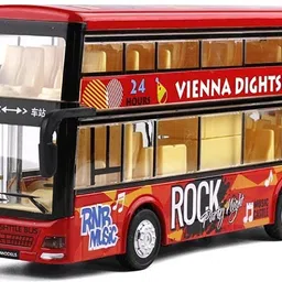 rutshra Metal Diecast Toy Bus Double Decker BusAM12 image 4
