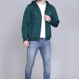 zeffit Men Full Sleeve Solid Hooded Sweatshirt image 5