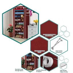 flipkart perfect homes studio Carbon Steel Collapsible Wardrobe image 4