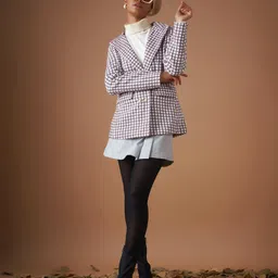 sassafras Women Printed Single Breasted Casual Blazer-picture-17