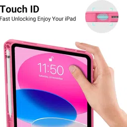 proelite Flip Cover for iPad (A16) 11th/10th Gen (2025/2022) [Left Side Pencil Holder] [Soft Flexible Case] image 5