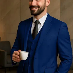 verticals Men Men 3 Piece Suit Solid Suit image 1