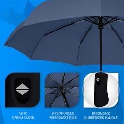 gk-jlpv Solid 3-Fold Umbrella with Easy Auto Open & Close Lightweight, Strong, Windproof Umbrella image 3