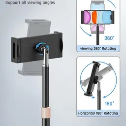Store2508 Tablet Stand Holder 360° Rotating Height Adjustable Aluminium Metal Tablet Mount Tripod image 2