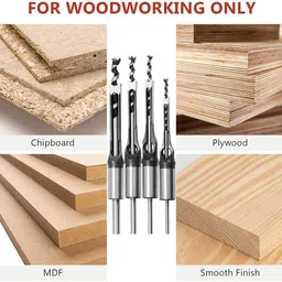 uptodateprouducts 4 Pcs Chisel Set 6/8/10/12.7 mm Square Hole Drill Bits for Mortiser Wood Chisel Drill Bit Hollow Chisel image 5