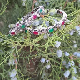 rcl Silver Pearl Silver Bangle Set image 3