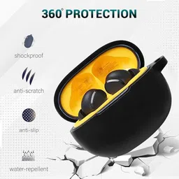 KANSOL Silicone Velcro Earbuds Case For Realme TechLife Buds T100 image 3