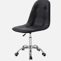 finch fox Charles Jacobs Leatherette Guest Chairs in Black Colour image 4