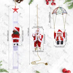 niyamat 3 Pcs Musical Climbing Santa on Rope Ladder-picture-36