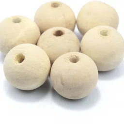 | Wooden Beads for Macrame Art & Craft DIY (30mm Beads, Pack of 10) | Natural Maple Woodean Beads | Smooth and Sturdy Predrilled Wood Balls for Hobbies & Jewellery Making-image-31