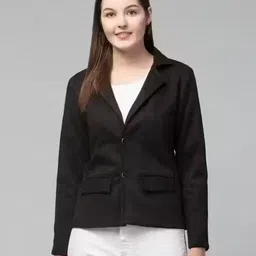 omani creations Women Solid Single Breasted Formal Blazer-picture-12