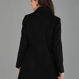 honnete 100 % Polyester Solid Coat For Women image 2