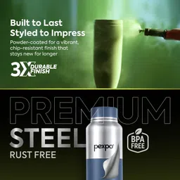 pexpo Crown Dual-Tone Sports and Hiking Stainless Steel Water Bottle 950 ml Bottle image 3