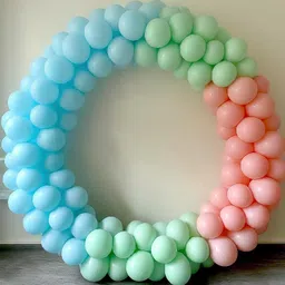 soi Solid Pastel Birthday Decoration Item Balloons - Green ,Blue ,Pink Balloon-picture-29