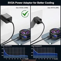 PAPLAJ ENTERPRISES NEW_Magnetic Adoption Mobile Cooling Fan for Mobile Suitable for Gaming Mobile 1 Fan Ergonomic Cooling Pad image 4