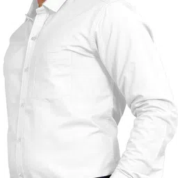 jessnx Men Slim Fit Solid Spread Collar Casual Shirt image 4
